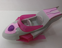 PAW Patrol Mighty Pups Charged Up SKYE Pink Deluxe Vehicle Light Sound Jet Plane