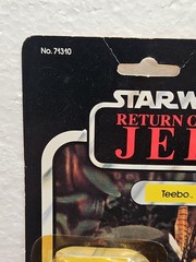 Star Wars 1983 Teebo Complete Original Kenner With 77 Back Card Open Bubble