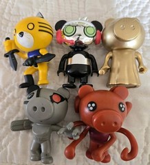 Roblox Piggy Action Figure Lot Of 5 PhatMojo Parasee Tigry Panda Gold Free Ship