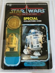 Star Wars Vintage Kenner 1985 POTF 92 Back R2-D2 w/POP UP Saber Graded AFA 90!!!