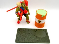 Toxic Crusaders Toxie STAND with lighted toxic glow in the dark barrel NO FIGURE