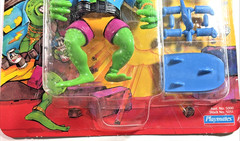 Pristine 1989 TMNT Genghis Frog MOC Playmates Unpunched Flat Card (Mint/NM)