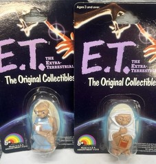 E. T. THE EXTRA TERRESTRIAL ORIGINAL COLLECTIBLES FIGURE LJN 1982 Lot Of 2