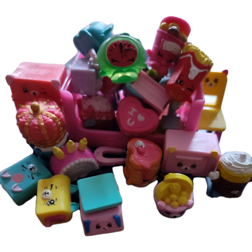Shopkins Lot 30 pieces plus large basket