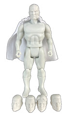 Power Stars 5” Retro-Feel Blank Action Figures – Customizable Hero Template