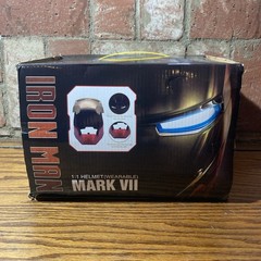 Iron Man Mark VII Headgear 1:1 Helmet LED Eyes Silver CG7248 Wearable New in Box