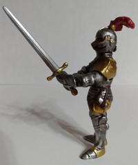 Schleich Knight Broad Sword Gold Silver Red Plume Toy Retired Vintage 2003