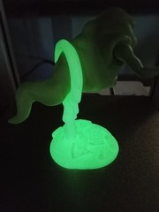 SLIMER “GREEN GHOST ” REAL GHOSTBUSTERS ecto glow. glow in the dark SLIME STAND