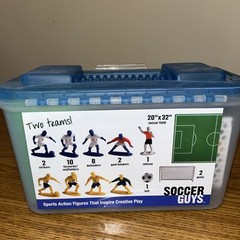 Kaskey Kids Soccer Guys Complete Set Two Teams 23 Figures New pieces Broken Lid