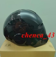 US Now!!! Black Iron Man MK5 Helmet Deformable Voice Control Wearable Mask Boxed