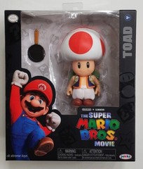 The Super Mario Bros. Movie Toad Action Figure with Frying Pan Accessory Jakks