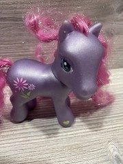 MY LITTLE PONY G3 PURPLE PETAL BLOSSOM CUSTOM CURLY LONG PINK TINSEL HAIR***