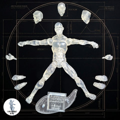 Crystal Clear Male Body Vitruvian H.A.C.K.S. Action Figure Blank 1:18 Scale