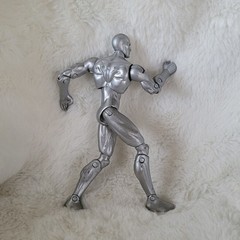 Hasbro Marvel Silver Poseable Action Figure 2007 Collectible Plastic 2000-2009