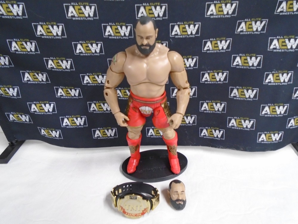 AEW Miro Unrivaled series 10 Figure 100% Complete + Stand Rusev WWE TNT Title