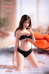 USA 1/6 Yi Ji Silicone Woman Action Figure Body YM503 Pale Suntan Tan Skin Toys
