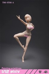 86TOYS T86-ST06-A 1/12 Super Large Bust Plump Hip Girl Head Body Flexible Figure