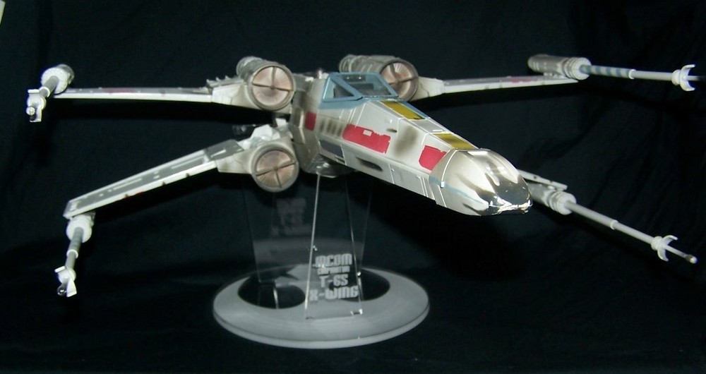 Hasbro Star Wars X-wing Laser cut acrylic display stand TVC Biggs Luke Antoc