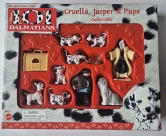 Disney 101 Dalmatians NEW SEALED Play Figurines Cruella de Vil Jasper & Puppies