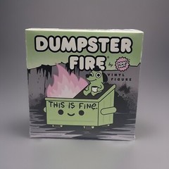 100% Soft SDCC 2023 Glow in the Dark “This Is Fine” Dumpster Fire Vinyl Rare GID