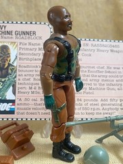 1984 GI Joe Roadblock – 100% Complete w/ VG File Card – Tight – No Cracks