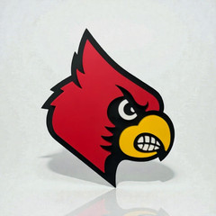 University of Louisville Cardinal Mascot Logo Sign Red Black