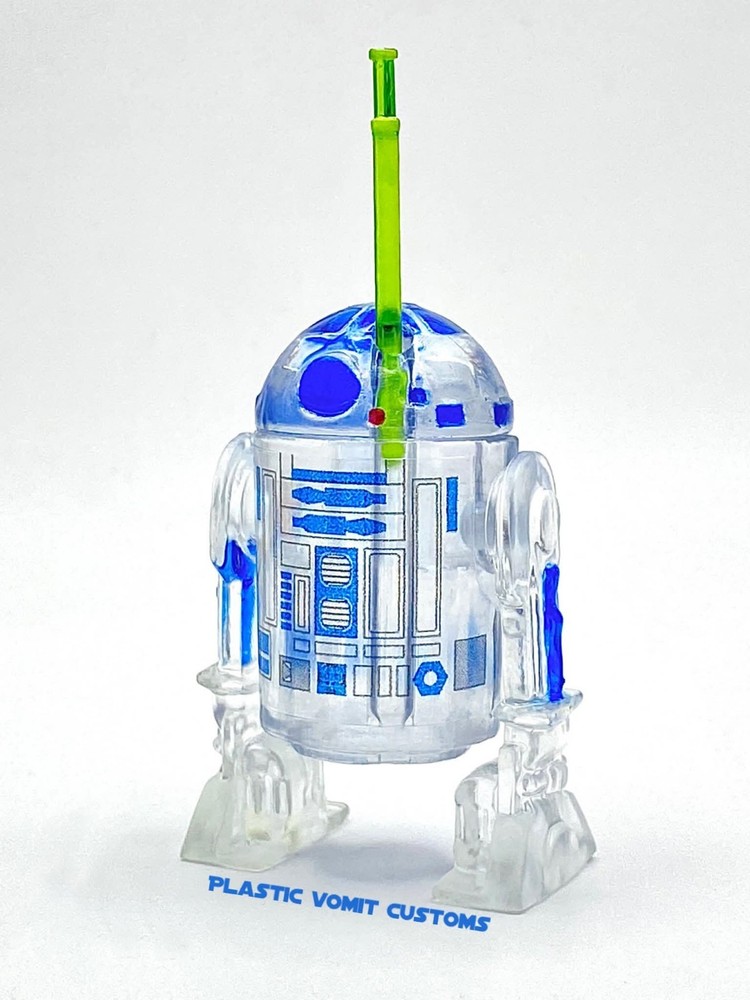 Vintage Kenner Style Custom Star Wars Clear R2D2 READ DESCRIPTION