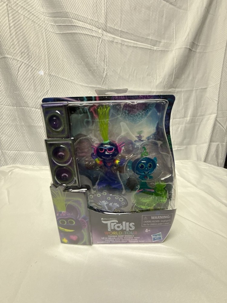 Hasbro DreamWorks Trolls World Tour Techno Reef Bobble Figure 2-Pack