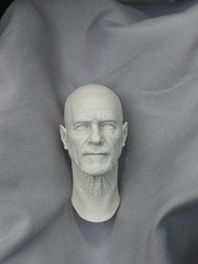 Unpainted 1/6 Bryan Cranston Actor Male Head Carved Model Fit 12” Action Figure