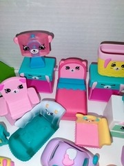 Shopkins 90 Piece Lot Mini Brands & 37 Piece Furniture Moose Enterprise