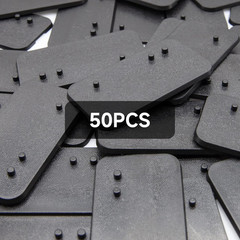 EBCO 50 Pieces Plastic Action Figure Display Stand Base ,Multi-Peg Model Support