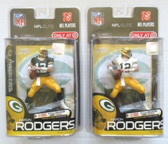 MCFARLANE AARON RODGERS NFL ELITE TARGET PACKERS CL VARIANT & REGULAR FIGURE LOT
