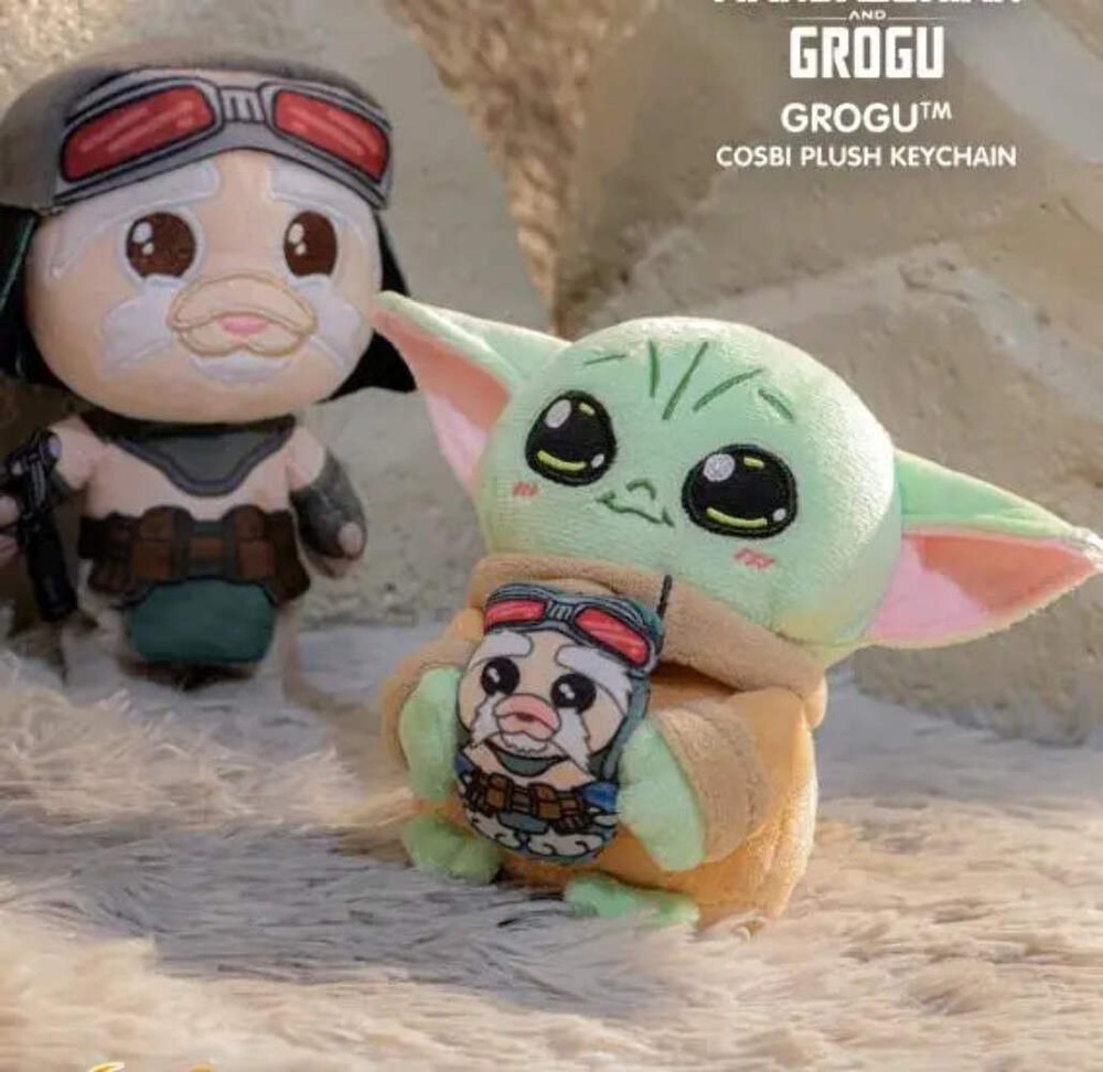Genuine HotToys Star Wars The Mandalorian & Grogu Cosbi Blind Box Keychain Plush
