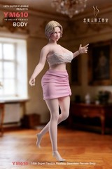 YM610 1/6 Female Big Bust Suntan/Pale Plump Seamless Doll Body 12″ Action Figure