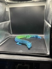 14″ Articulated Dragon 3D Printed Blue Green PLA Flexi Dragon Figure