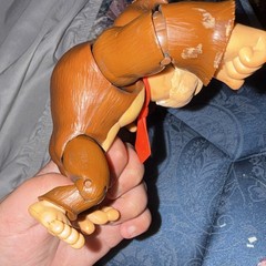 Nintendo Donkey Kong Poseable Gorilla Action Figure Plastic Brown Tan Red Tie