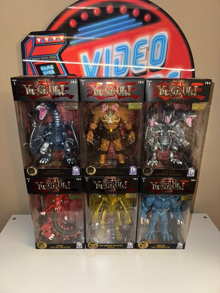 Yu-Gi-Oh PhatMojo Series 1 Set of 6 Figures New In Box Exodia Blue-Eyes Obelisk