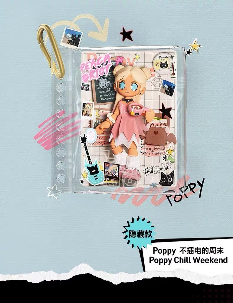 Authentic Peach Riot Carry The Music Series Block Pendant Blind Box Keychain