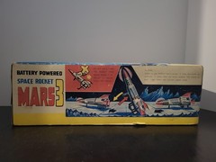 Battery Powered Space Rocket 1960s MARS 3 Vintage Original 100% COMPLETE w Box
