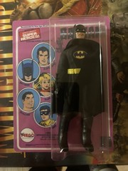 Mego WHSH: Numego CUSTOM BATMAN-Black Suit w/package & TOYSHIELD Clamshell