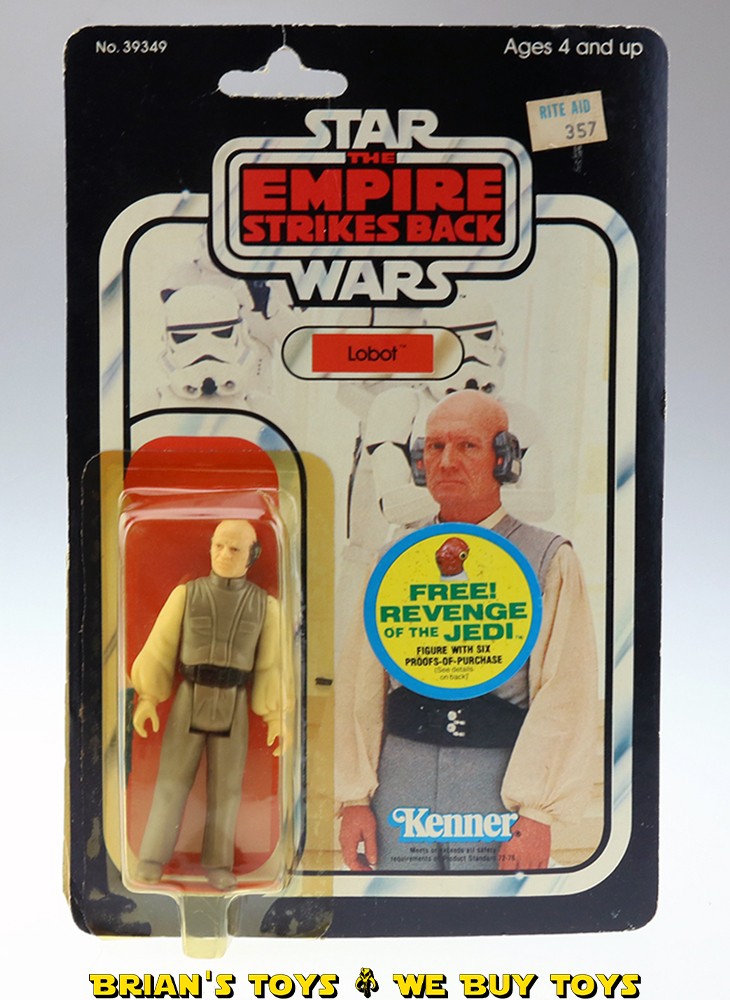 Vintage Kenner Star Wars Carded 3.75″ ESB Lobot Action Figure C3Y (cracked bu…