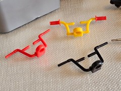 Spin Master Flick Trix Lot Bike Parts Seats Handlebars Tools Container