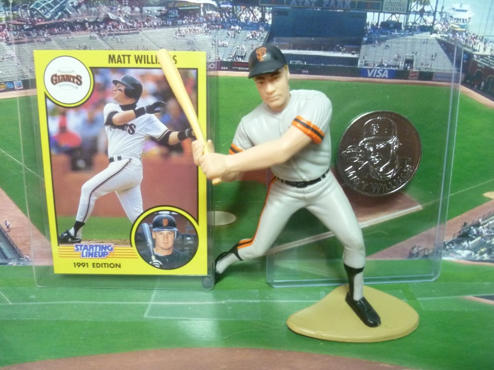 MATT WILLIAMS 1991 Starting Lineup SLU Loose Baseball Figure With Card & Coin
