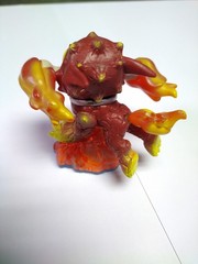 Skylanders Swap Force Fire Bone Hot Dog Figure Blue Base Tested Working