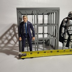 1:12 Scale Jail Prison Cell W/Bench Diorama Prop Set for 6″ Figures. Model Kit