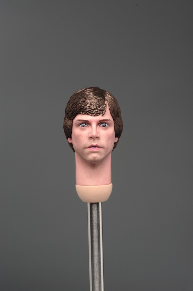 1/6 Male Skywalker Mark Hamill Head Carved W/Long Neck Fit 12”Figure Body