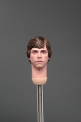 1/6 Male Skywalker Mark Hamill Head Carved W/Long Neck Fit 12”Figure Body