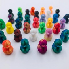 20pc 3D Printed Ducks Multicolored Cute Duckies Toy Decor Gift Decoration Random