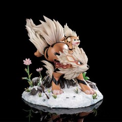 Moon Shadow Japanese Anime Arcanine Growlithe Resin Painted Model collection