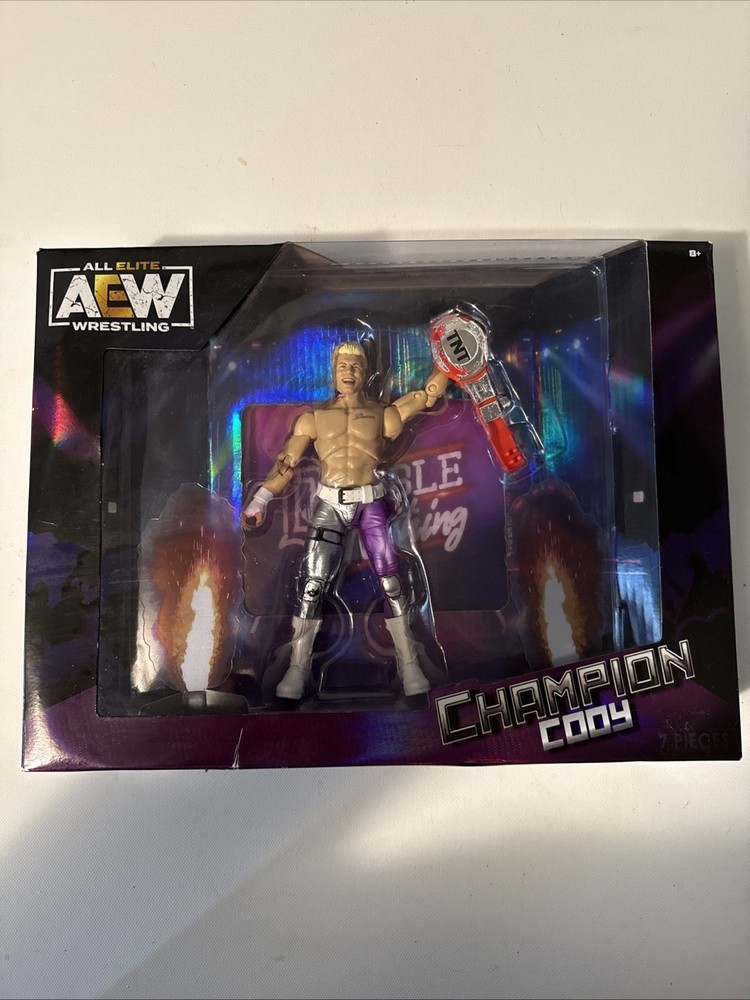 AEW Jazwares Ringside Collectibles Exclusive Cody With TNT Title- In Box- VG!